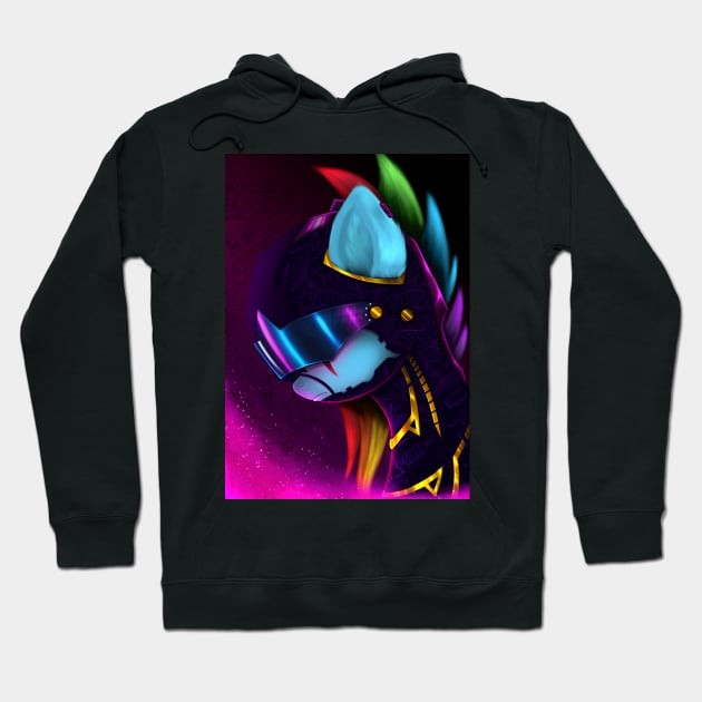 Rainbow Dash Synthwave Hoodie by Darksly